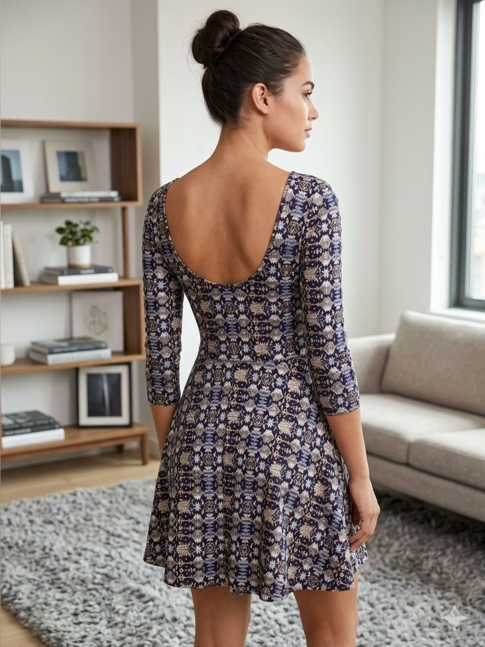 Forever 21 Multiprint A-Line Dress- Price Firm